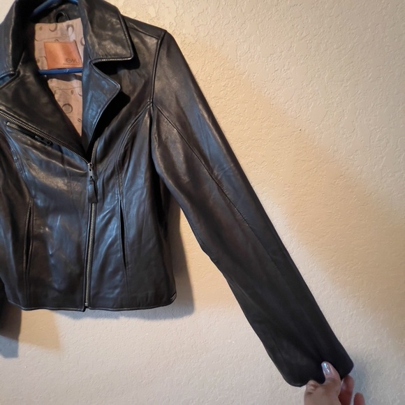VINTAGE EMU Merino Wool Genuine Sheepskin Leather Moto Jacket โ Size Medium - Picture 5 of 11